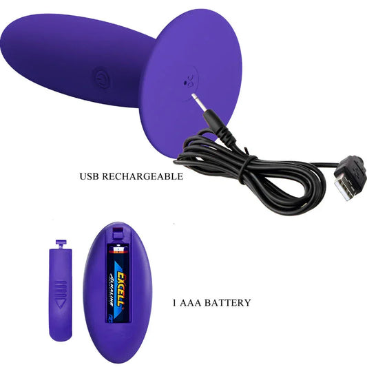 PRETTY LOVE - YOUTH PLUG ANAL VIBRADOR CONTROL REMOTO VIOLETA - Nuvica
