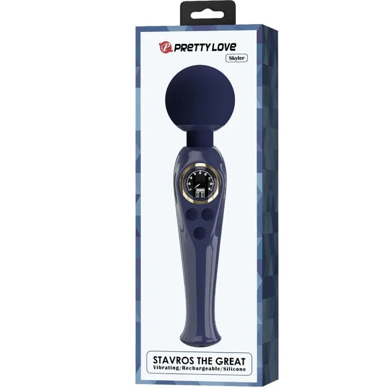 PRETTY LOVE - SKYLER VIBRADOR WAND AZUL - Nuvica