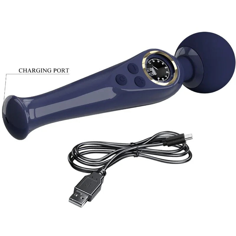 PRETTY LOVE - SKYLER VIBRADOR WAND AZUL - Nuvica