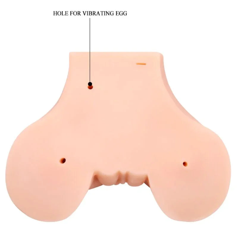 CRAZY BULL - VAGINA Y ANO CON MALLA REALISTA CON VIBRACIÓN - Nuvica
