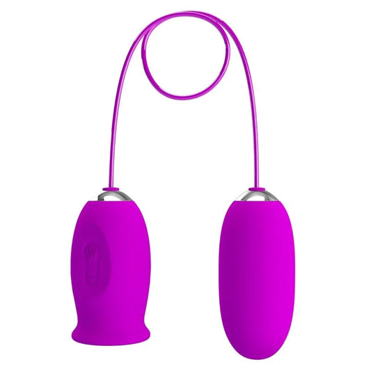PRETTY LOVE - DAISY HUEVO DUAL VIBRADOR RECARGABLE MORADO - Nuvica