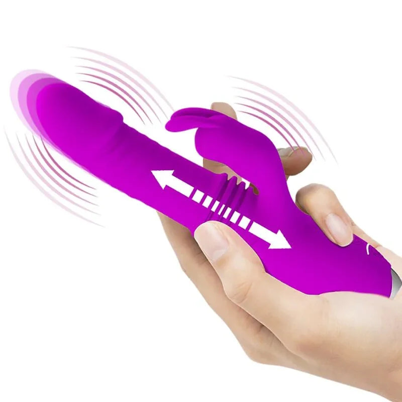 PRETTY LOVE - DOROTHY VIBRADOR CONEJO RECARGABLE MORADO - Nuvica