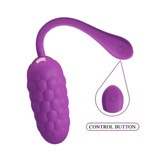 PRETTY LOVE - HUEVO VIBRADOR CON TEXTURA MARINA RECARGABLE MORADO - Nuvica