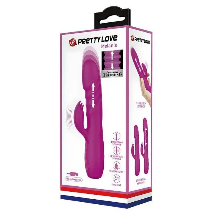 PRETTY LOVE - MELANIE VIBRADOR CONEJO RECARGABLE MORADO - Nuvica