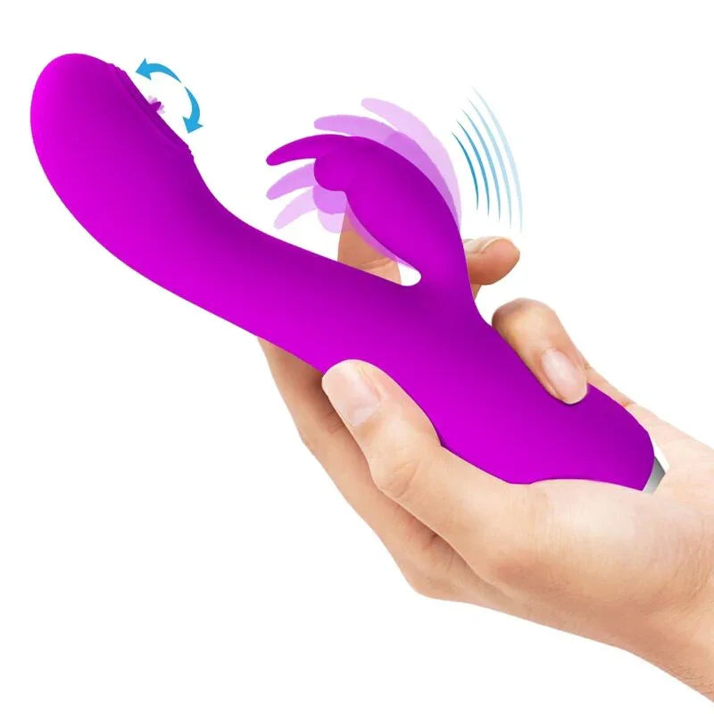 PRETTY LOVE - RACHEL VIBRADOR RECARGABLE CON ONDAS ESTIMULADORAS MORADO - Nuvica