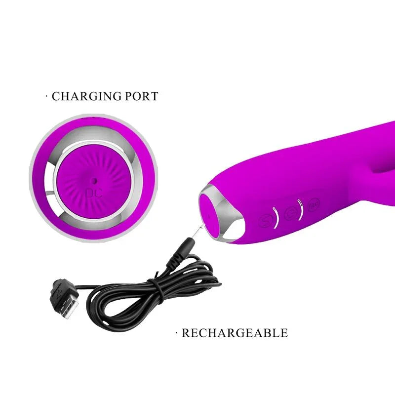 PRETTY LOVE - REGINA VIBRADOR-ONDAS ESTIMULADORAS RECARGABLE MORADO - Nuvica