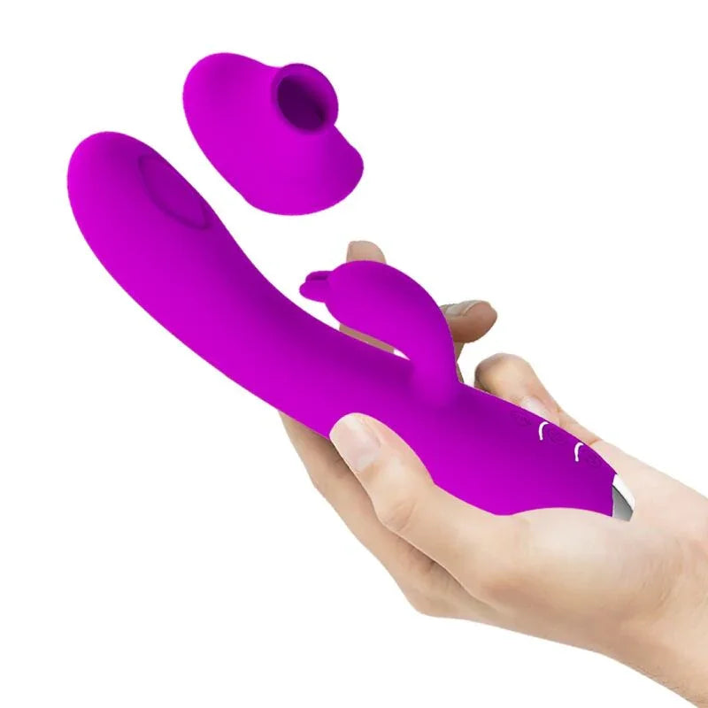 PRETTY LOVE - REGINA VIBRADOR-ONDAS ESTIMULADORAS RECARGABLE MORADO - Nuvica