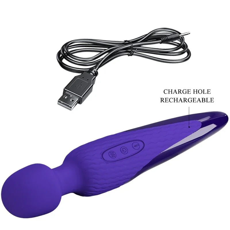 PRETTY LOVE - ANTONY YOUTH VIBRADOR WAND EFECTO CALOR VIOLETA - Nuvica