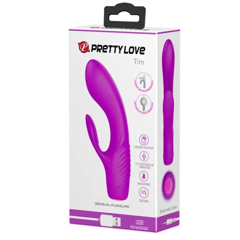 PRETTY LOVE - TIM VIBRADOR RECARGABLE MORADO - Nuvica