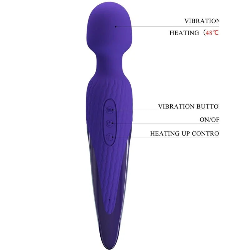 PRETTY LOVE - ANTONY YOUTH VIBRADOR WAND EFECTO CALOR VIOLETA - Nuvica