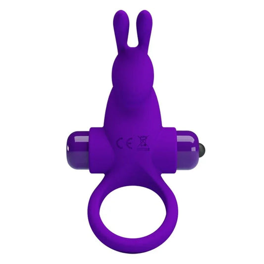 PRETTY LOVE - ANILLO VIBRADOR I CONEJO PARA PENE MORADO - Nuvica