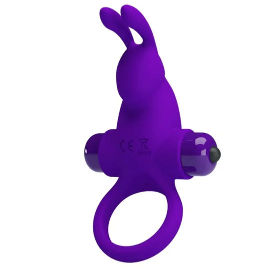 PRETTY LOVE - ANILLO VIBRADOR I CONEJO PARA PENE MORADO - Nuvica