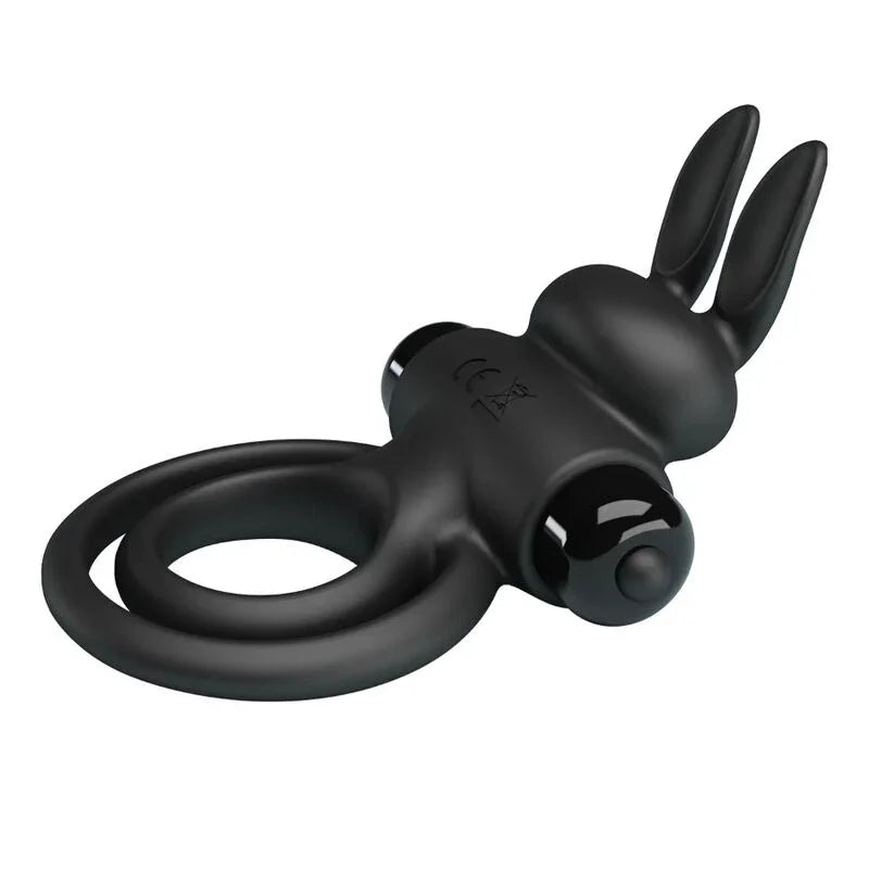 PRETTY LOVE - ANILLO VIBRADOR III CONEJO PARA PENE NEGRO - Nuvica
