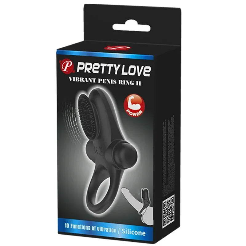 PRETTY LOVE - ANILLO VIBRADOR II PARA PENE NEGRO - Nuvica