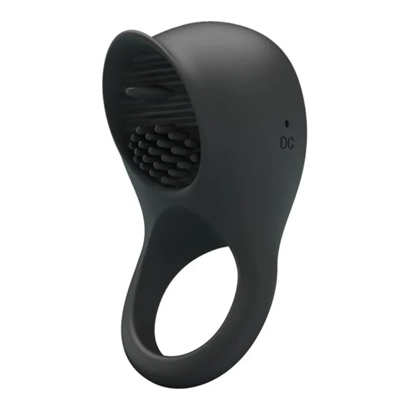 PRETTY LOVE - ANILLO VIBRADOR PARA PENE CON LENGUA NEGRO - Nuvica