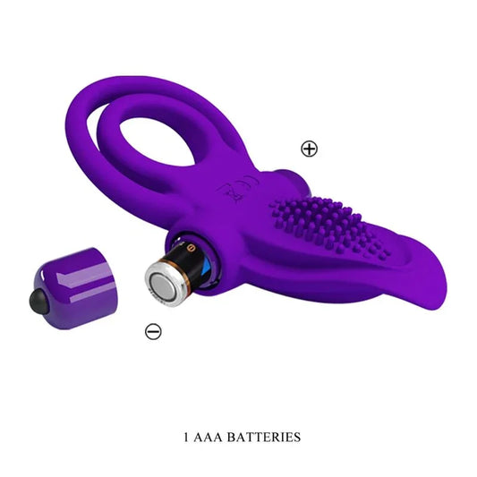 PRETTY LOVE - ANILLO VIBRADOR PARA PENE MORADO - Nuvica