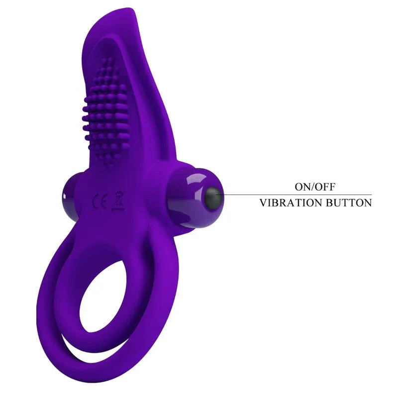 PRETTY LOVE - ANILLO VIBRADOR PARA PENE MORADO - Nuvica