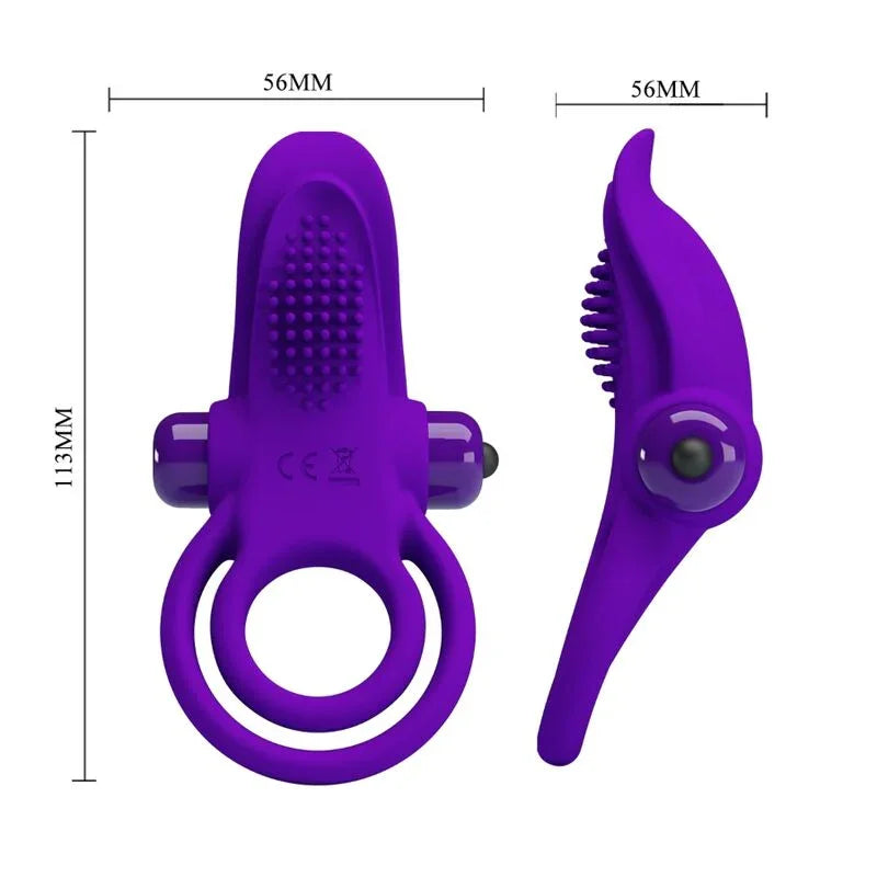 PRETTY LOVE - ANILLO VIBRADOR PARA PENE MORADO - Nuvica