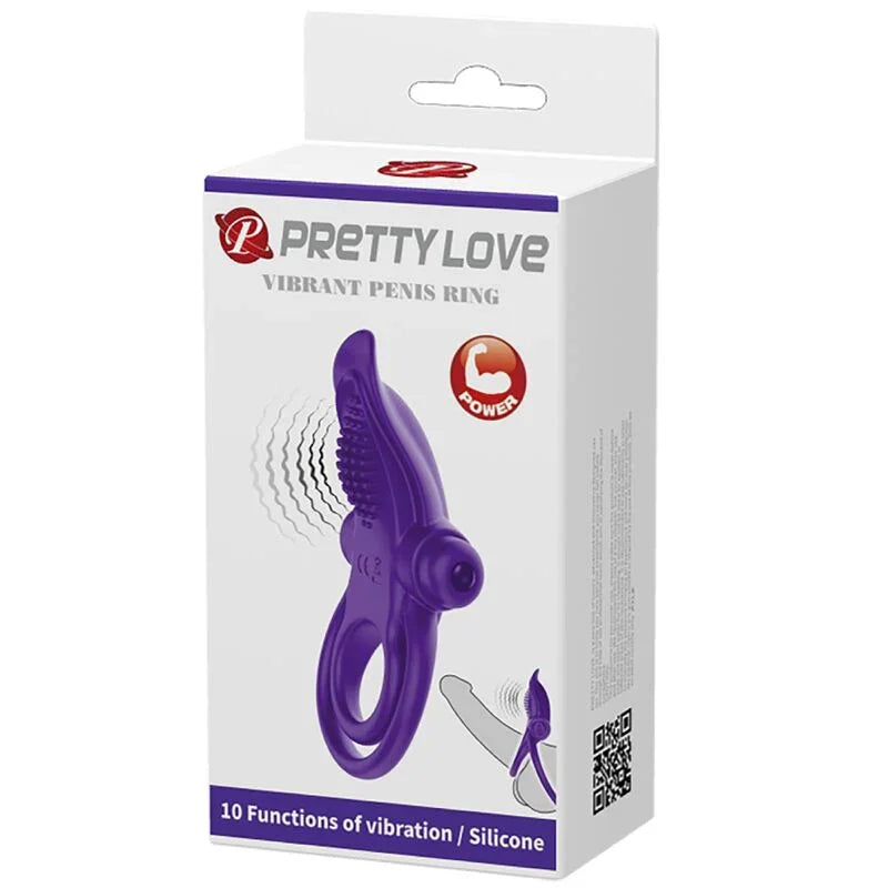 PRETTY LOVE - ANILLO VIBRADOR PARA PENE MORADO - Nuvica