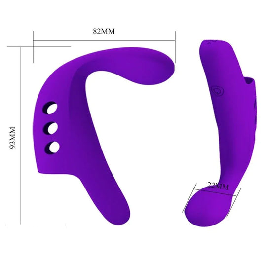 PRETTY LOVE - GORGON VIBRADOR DE DEDO RECARGABLE MORADO - Nuvica