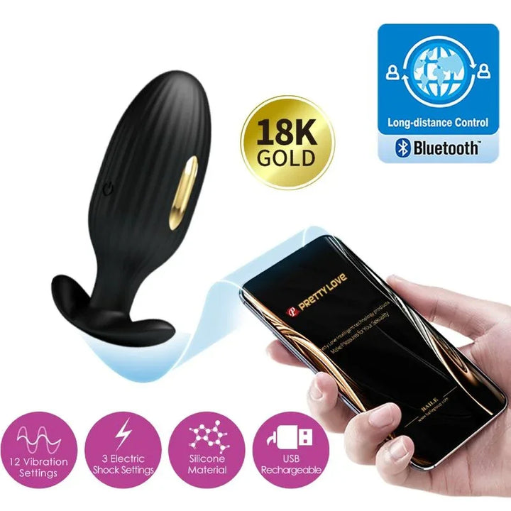 PRETTY LOVE - JEFFERSON PLUG ANAL CONTROLADO POR APP NEGRO - Nuvica