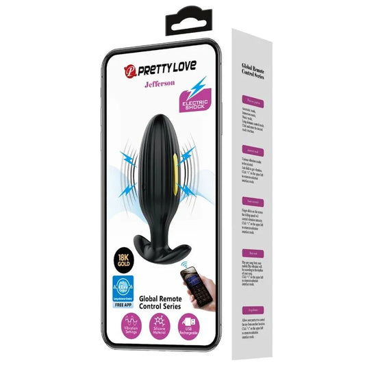 PRETTY LOVE - JEFFERSON PLUG ANAL CONTROLADO POR APP NEGRO - Nuvica