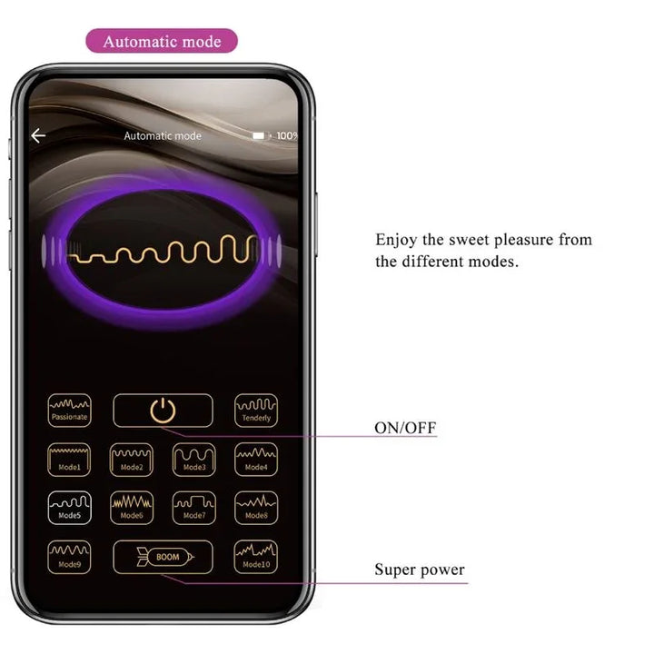 PRETTY LOVE - NYMPH HUEVO VIBRADOR CONTROLADO POR APP VIOLETA - Nuvica
