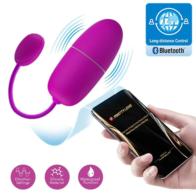 PRETTY LOVE - NYMPH HUEVO VIBRADOR CONTROLADO POR APP VIOLETA - Nuvica