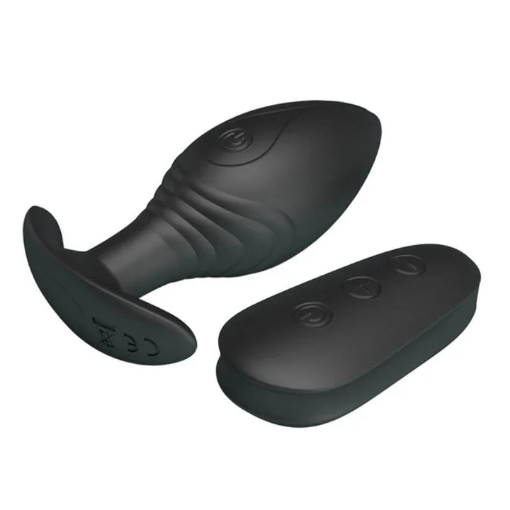 PRETTY LOVE - REGINA PLUG ANAL VIBRADOR RECARGABLE NEGRO - Nuvica