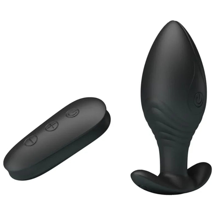 PRETTY LOVE - REGINA PLUG ANAL VIBRADOR RECARGABLE NEGRO - Nuvica