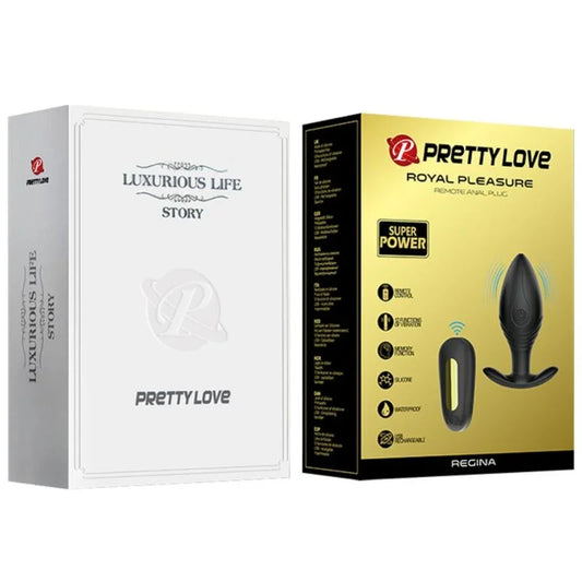 PRETTY LOVE - REGINA PLUG ANAL VIBRADOR RECARGABLE NEGRO - Nuvica