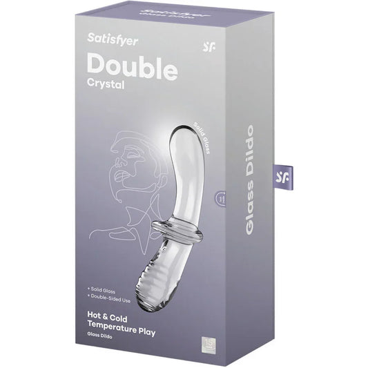 SATISFYER - DOUBLE CRYSTAL DILDO TRANSPARENTE - Nuvica