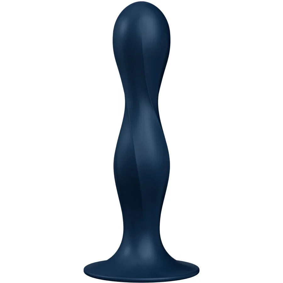 SATISFYER - DOUBLE BALL-R DILDO SILICONA GRANATE - Nuvica