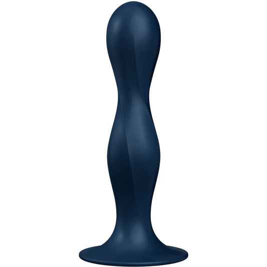 SATISFYER - DOUBLE BALL-R DILDO SILICONA GRANATE - Nuvica