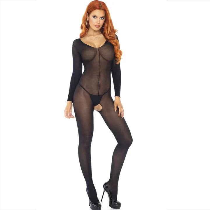 LEG AVENUE - BODYSTOCKING NEGRO MANGA LARGA - Nuvica