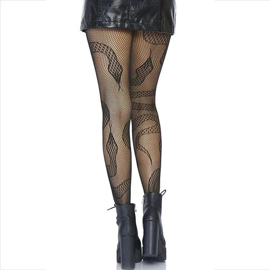 LEG AVENUE - MEDIAS DE RED SERPIENTES NEGRO - Nuvica