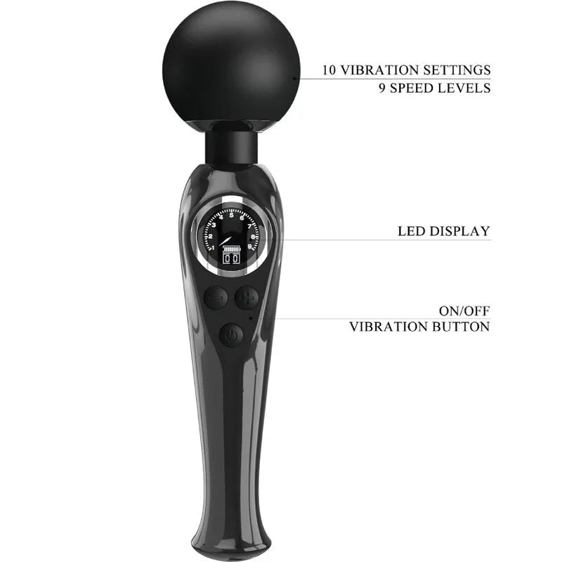 PRETTY LOVE - SKYLER VIBRADOR WAND NEGRO - Nuvica
