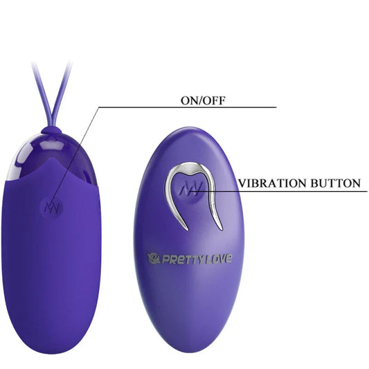 PRETTY LOVE - BERGER YOUTH HUEVO VIBRADOR CONTROL REMOTO VIOLETA - Nuvica