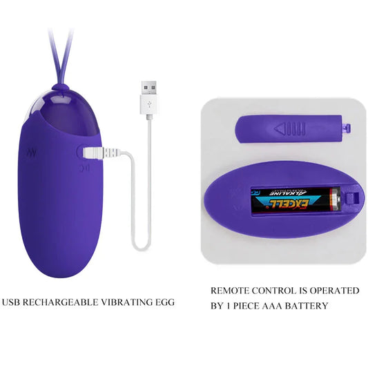 PRETTY LOVE - BERGER YOUTH HUEVO VIBRADOR CONTROL REMOTO VIOLETA - Nuvica