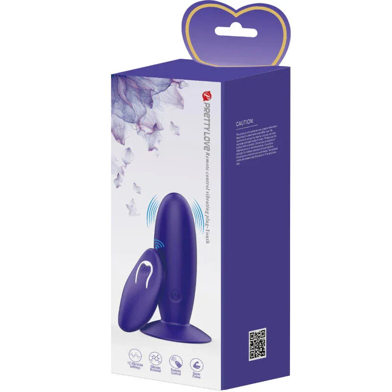 PRETTY LOVE - YOUTH PLUG ANAL VIBRADOR CONTROL REMOTO VIOLETA - Nuvica
