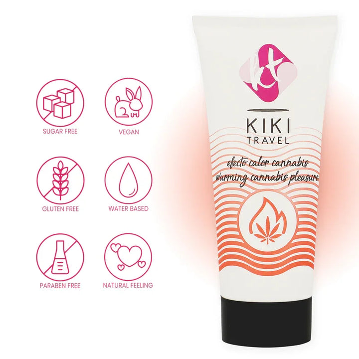 KIKÍ TRAVEL - GEL DESLIZANTE SABOR A CANNABIS EFECTO CALOR INTENSO 50 ML - Nuvica