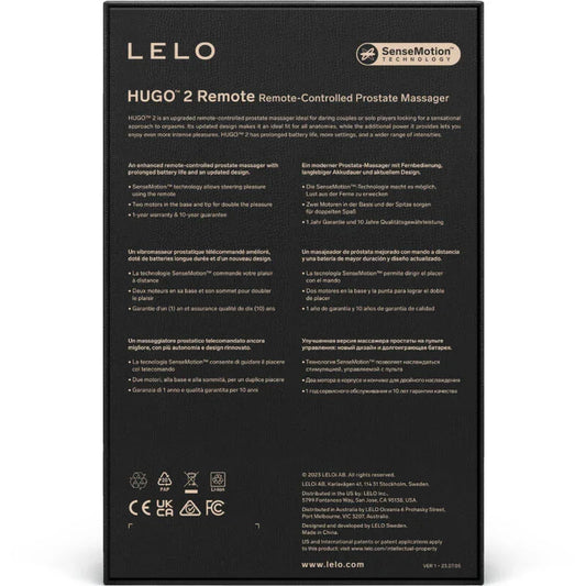 LELO - HUGO 2 MASAJEADOR DE PROSTATA CONTROL REMOTO VERDE - Nuvica