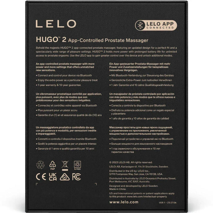 LELO - HUGO 2 MASAJEADOR DE PROSTATA VERDE - Nuvica