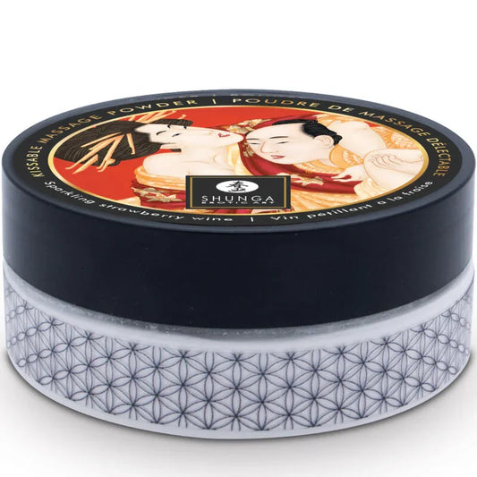 SHUNGA - KIT POLVOS DE MASAJE COMESTIBLE FRESA - Nuvica