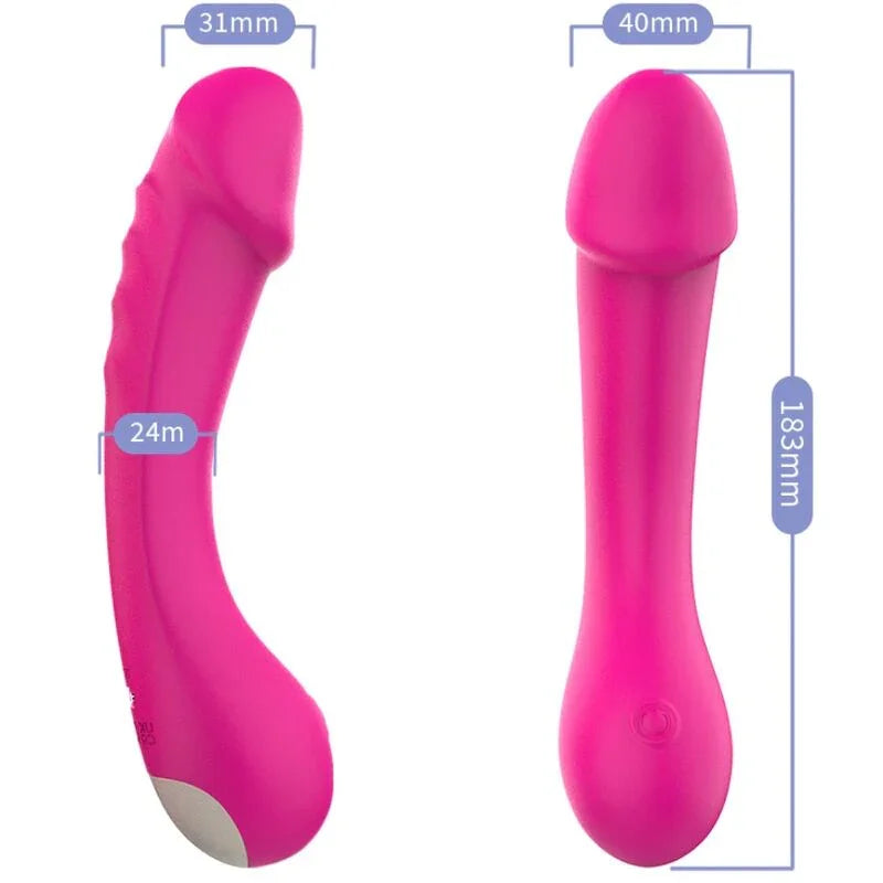 ARMONY - DILDO VIBRADOR PUNTO G SILICONA FUCSIA - Nuvica