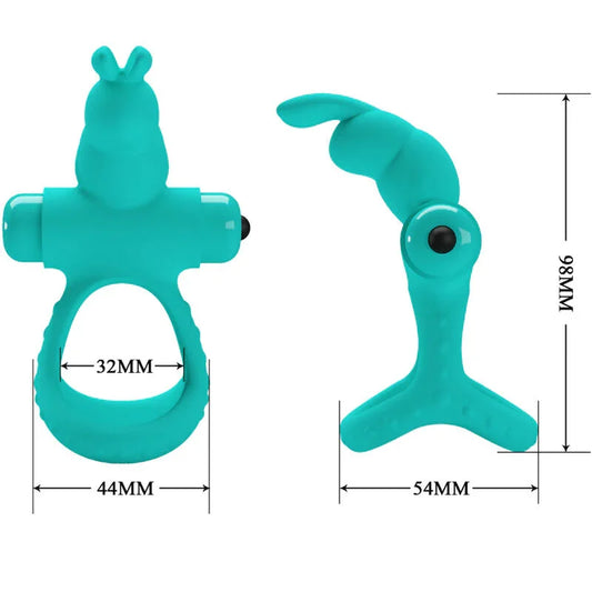 PRETTY LOVE - FIGGY ANILLO VIBRADOR RABBIT VERDE - Nuvica