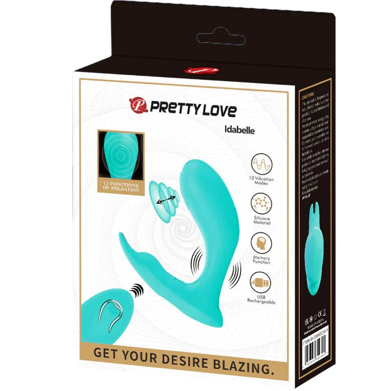PRETTY LOVE - IDABELLE VIBRATION & PULSATION CONTROL REMOTO AZUL - Nuvica