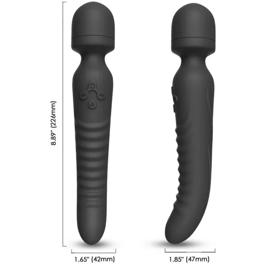 ARMONY - MISSION MASAJEADOR & VIBRADOR EFECTO CALOR NEGRO - Nuvica