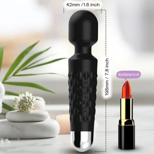 ARMONY - POSTMAN MASAJEADOR & VIBRADOR CABEZA FLEXIBLE NEGRO - Nuvica