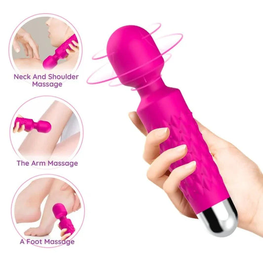 ARMONY - POSTMAN MASAJEADOR & VIBRADOR CABEZA FLEXIBLE FUCSIA - Nuvica